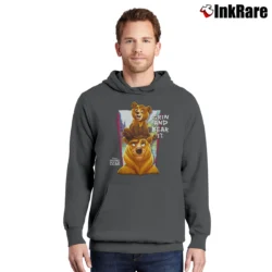 Men’s 1990s Brother Bear Cartoon Disney Pullover Hoodie in charcoal | Cozy, Durable, Modern Fit