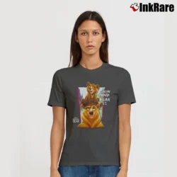 Women’s 1990s Brother Bear Cartoon Disney Signature T-Shirt in charcoal | Soft, Flattering Fit