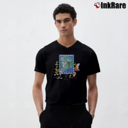 Men’s 1990s Bugs Bunny Looney Tunes 32 Cent Stamp V-Neck Tee in black | Sharp, Breathable, Everyday Staple