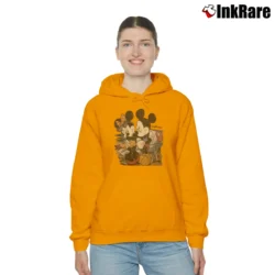 Women’s 1990s California Mickey Minnie Mouse Cozy Hoodie in orange | Warm, Structured, Stylish