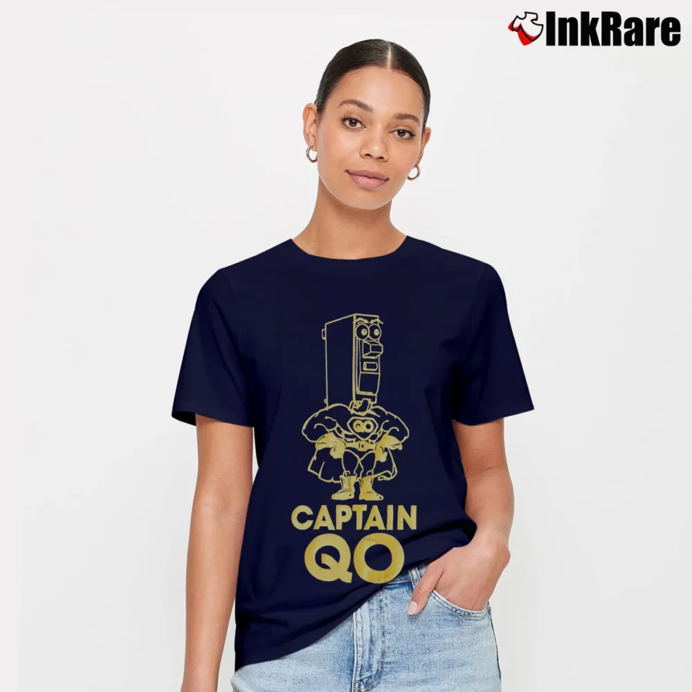 Women’s 1990s Captain Qo Circuit Breaker Summit Group Cartoon Signature T-Shirt in navy | Soft, Flattering Fit