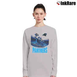 Women’s 1990s Carolina Panthers Tasmanian Devil Looney Tunes Long-Sleeve Top in sport grey | Sleek, Versatile, All-Season