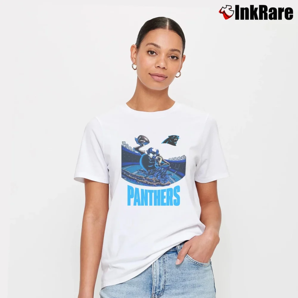 Women’s 1990s Carolina Panthers Tasmanian Devil Looney Tunes Signature T-Shirt in white | Soft, Flattering Fit