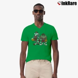 Men’s 1990s Chicago Bulls Looney Tunes NBA V-Neck Tee in irish green | Sharp, Breathable, Everyday Staple