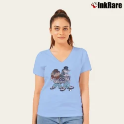 Women’s 1990s Colorado Rockies Looney Tunes V-Neck Tee in light blue | Chic Neckline, Soft Texture