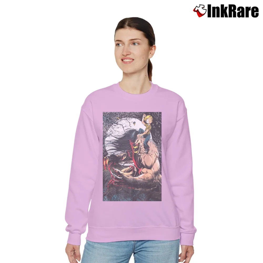 Women’s 1990s Dale Keown Pitt Marvel Comics Artist Relaxed Sweatshirt in light pink | Soft, Laid-Back Vibe