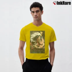 Men’s 1990s Dale Keown Pitt Marvel Comics Artist V-Neck Tee in yellow | Sharp, Breathable, Everyday Staple