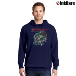 Men’s 1990s Deep Purple The Battle Rages On Dragon Tour Pullover Hoodie in navy | Cozy, Durable, Modern Fit