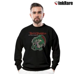 Men’s 1990s Deep Purple The Battle Rages On Dragon Tour Crewneck Sweatshirt in black | Cozy Fabric, Clean Style