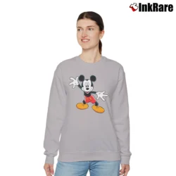 Women’s 1990s Disney Big Logo Mickey Mouse Relaxed Sweatshirt in sport grey | Soft, Laid-Back Vibe