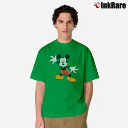 Men’s 1990s Disney Big Logo Mickey Mouse Classic T-Shirt in irish green | Soft, Breathable Everyday Wear