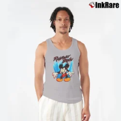 Men’s 1990s Disney Runaway Brain Mickey Mouse Tank Top in sport grey | Breathable, Active-Friendly Design