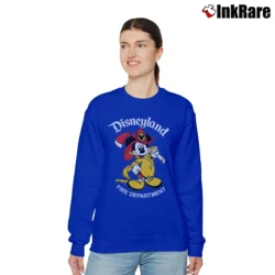 Women’s 1990s Disneyland Fire Department Mickey Mouse Relaxed Sweatshirt in royal blue | Soft, Laid-Back Vibe