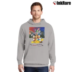 Men’s 1990s Disneyland Mickey Cartoon Graphic Pullover Hoodie in sport grey | Cozy, Durable, Modern Fit