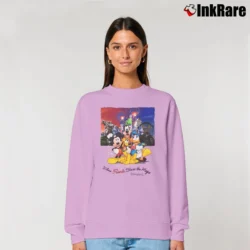 Women’s 1990s Disneyland Mickey Cartoon Graphic Relaxed Sweatshirt in light pink | Soft, Laid-Back Vibe