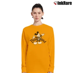 Women’s 1990s Disneyland Mickey Mouse Acid Wash Long-Sleeve Top in orange | Sleek, Versatile, All-Season