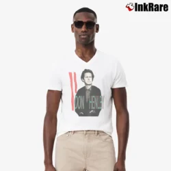 Men’s 1990s Don Henley Music Tour V-Neck Tee in white | Sharp, Breathable, Everyday Staple