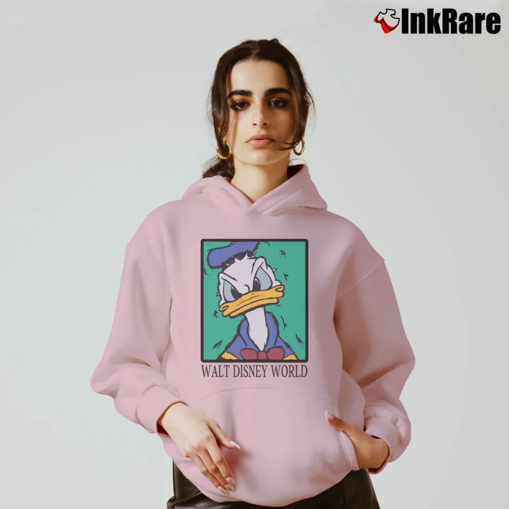Women’s 1990s Donald Duck Cartoon Disney World Cozy Hoodie in light pink | Warm, Structured, Stylish