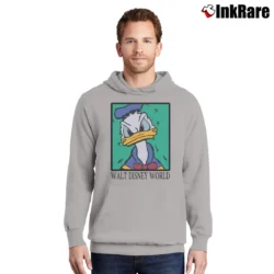 Men’s 1990s Donald Duck Cartoon Disney World Pullover Hoodie in sport grey | Cozy, Durable, Modern Fit
