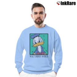 Men’s 1990s Donald Duck Cartoon Disney World Crewneck Sweatshirt in light blue | Cozy Fabric, Clean Style