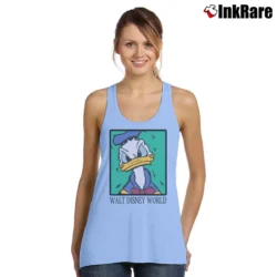Women’s 1990s Donald Duck Cartoon Disney World Tank Top in light blue | Lightweight, Movement-Friendly
