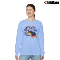 Women’s 1990s Father's Day Looney Tunes Foghorn Leghorn Relaxed Sweatshirt in light blue | Soft, Laid-Back Vibe