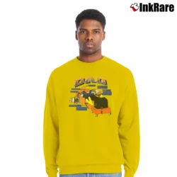 Men’s 1990s Father's Day Looney Tunes Foghorn Leghorn Crewneck Sweatshirt in yellow | Cozy Fabric, Clean Style
