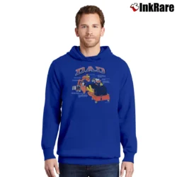Men’s 1990s Fathers Day Foghorn Leghorn Looney Tunes Character Pullover Hoodie in royal blue | Cozy, Durable, Modern Fit