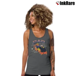 Women’s 1990s Fathers Day Foghorn Leghorn Looney Tunes Character Tank Top in charcoal | Lightweight, Movement-Friendly