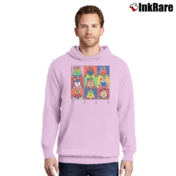 Men’s 1990s Flintstones Distressed Fred Pullover Hoodie in light pink | Cozy, Durable, Modern Fit