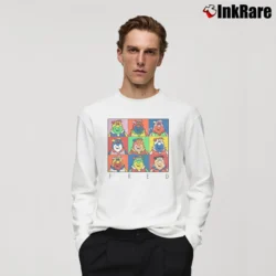Men’s 1990s Flintstones Distressed Fred Long-Sleeve Shirt in white | Sleek, Lightweight, Year-Round Wear