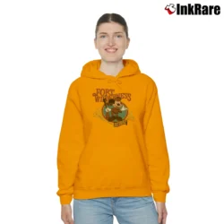 Women’s 1990s Fort Wilderness Resort Disney World Mickey Mouse Cozy Hoodie in orange | Warm, Structured, Stylish