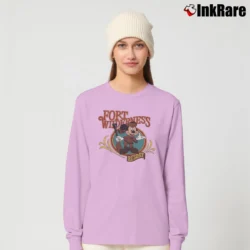 Women’s 1990s Fort Wilderness Resort Disney World Mickey Mouse Long-Sleeve Top in light pink | Sleek, Versatile, All-Season