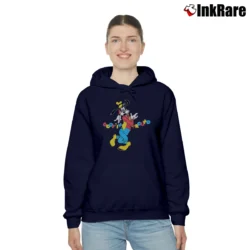 Women’s 1990s Goofin' Around Goofy Disney Mickey Mouse Cozy Hoodie in navy | Warm, Structured, Stylish