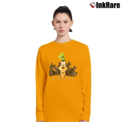 Women’s 1990s Goofy Cartoon Black Disney Long-Sleeve Top in orange | Sleek, Versatile, All-Season