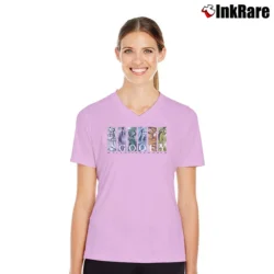 Women’s 1990s Goofy Mickey Mouse Disney V-Neck Tee in light pink | Chic Neckline, Soft Texture