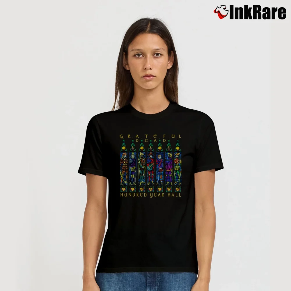 Women’s 1990s Grateful Dead Hundred Year Hall Tour Signature T-Shirt in black | Soft, Flattering Fit