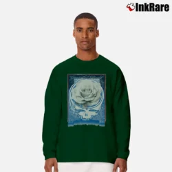 Men’s 1990s Grateful Dead Rose Stealie Tour Long-Sleeve Shirt in forest green | Sleek, Lightweight, Year-Round Wear