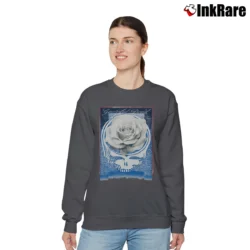 Women’s 1990s Grateful Dead Rose Stealie Tour Relaxed Sweatshirt in charcoal | Soft, Laid-Back Vibe