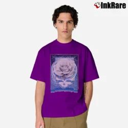 Men’s 1990s Grateful Dead Rose Stealie Tour Classic T-Shirt in purple | Soft, Breathable Everyday Wear