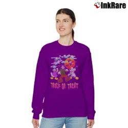 Women’s 1990s Halloween Mickey Mouse Disney Trick Or Treat Relaxed Sweatshirt in purple | Soft, Laid-Back Vibe