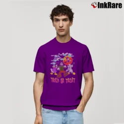 Men’s 1990s Halloween Mickey Mouse Disney Trick Or Treat Classic T-Shirt in purple | Soft, Breathable Everyday Wear