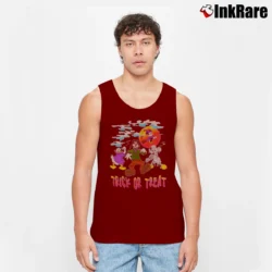 Men’s 1990s Halloween Mickey Mouse Disney Trick Or Treat Tank Top in maroon | Breathable, Active-Friendly Design