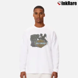 Men’s 1990s Harley Davidson I Rode The Dragon Biker Long-Sleeve Shirt in white | Sleek, Lightweight, Year-Round Wear