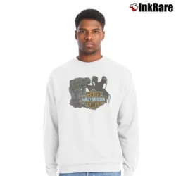 Men’s 1990s Harley Davidson I Rode The Dragon Biker Crewneck Sweatshirt in white | Cozy Fabric, Clean Style