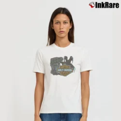 Women’s 1990s Harley Davidson I Rode The Dragon Biker Signature T-Shirt in white | Soft, Flattering Fit