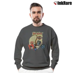 Men’s 1990s Harley Davidson Looney Tunes Yosemite Sam Crewneck Sweatshirt in charcoal | Cozy Fabric, Clean Style
