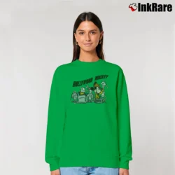 Women’s 1990s Hollywood Mickey Mouse Cartoon Streetwear Relaxed Sweatshirt in irish green | Soft, Laid-Back Vibe