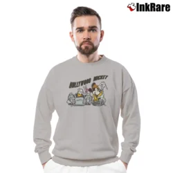 Men’s 1990s Hollywood Mickey Mouse Cartoon Streetwear Crewneck Sweatshirt in sport grey | Cozy Fabric, Clean Style