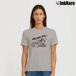 Women’s 1990s Hollywood Mickey Mouse Cartoon Streetwear Signature T-Shirt in sport grey | Soft, Flattering Fit
